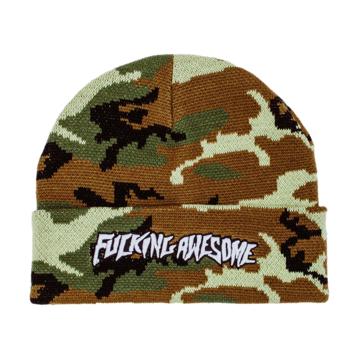 Fucking Awesome Stamp Cuff Beanie Camo