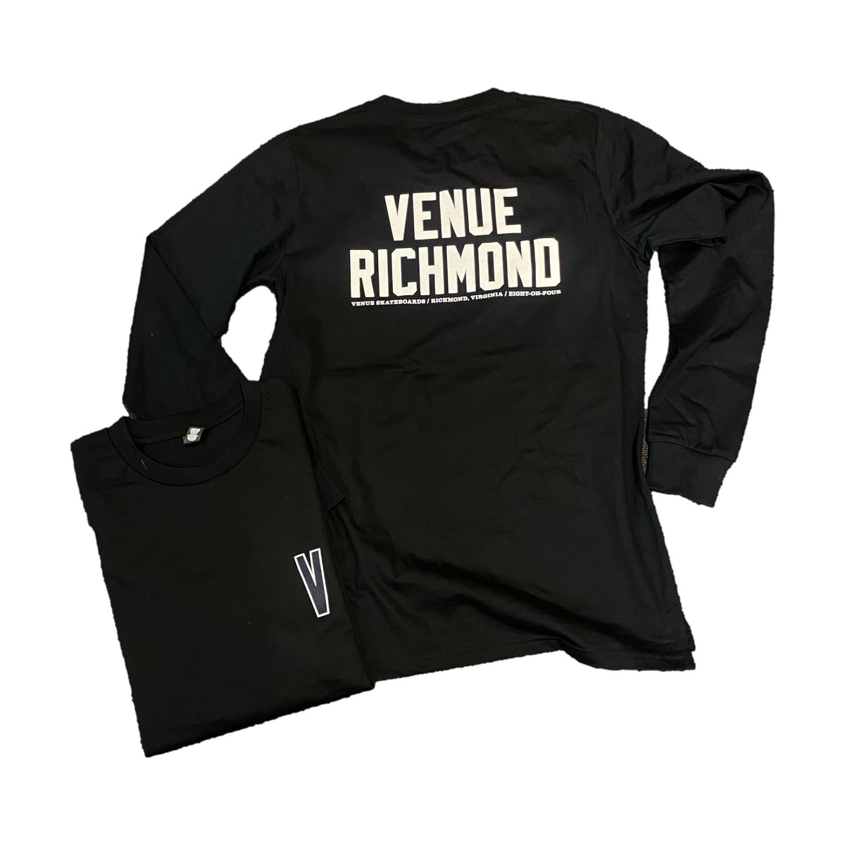 Venue &quot;Venue Richmond&quot; Longsleeve T-Shirt Blk w/White