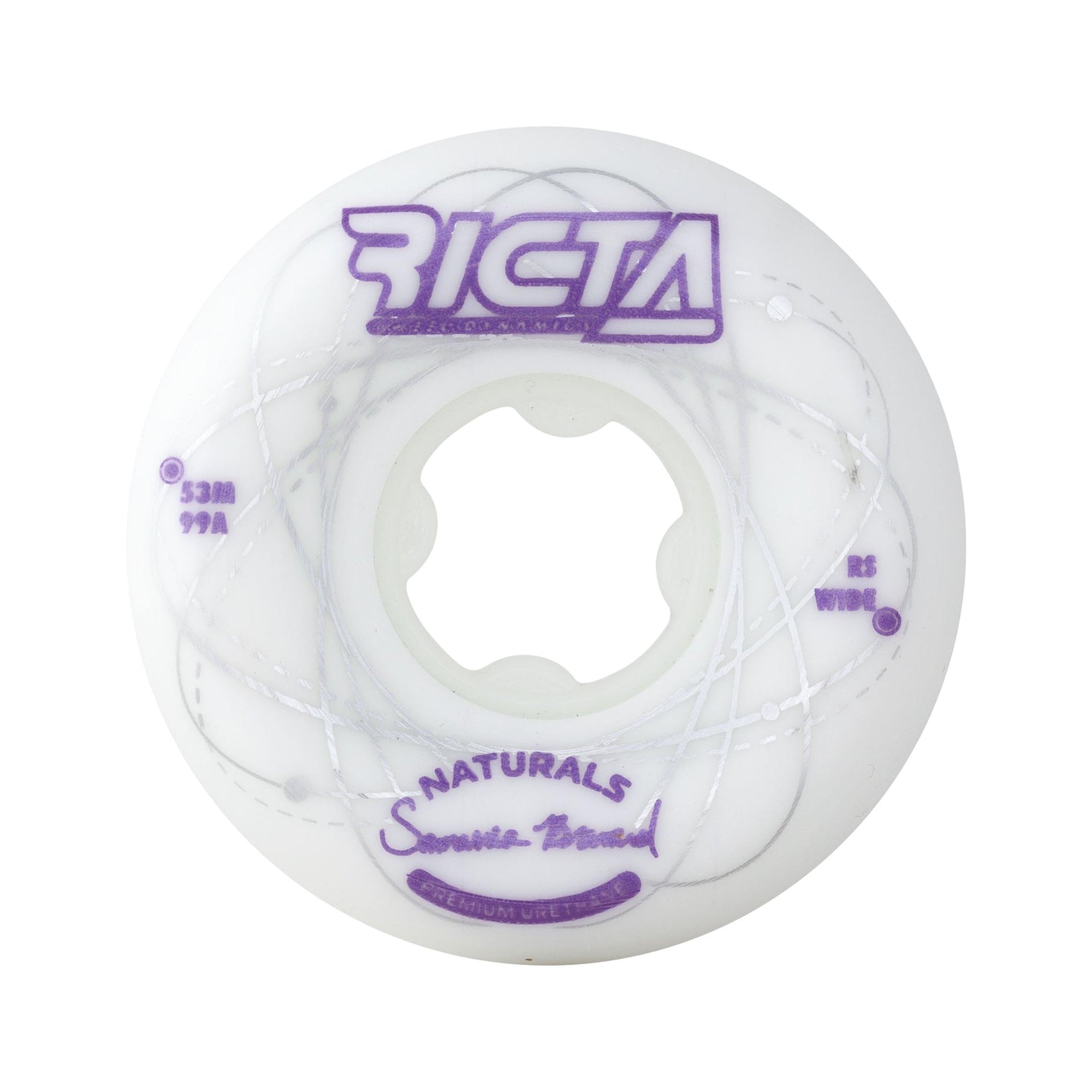 Ricta Brevard Orbital Naturals 53mm 99a Wide White Purple Wheels - Venue Skateboards