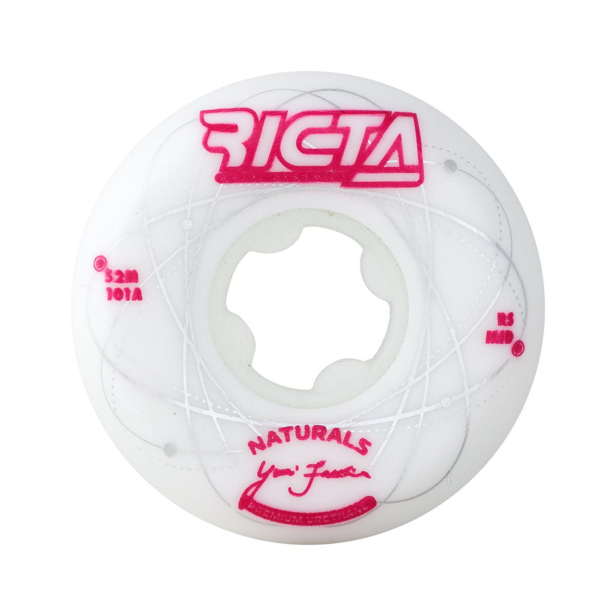 Ricta Facchini Orbital Naturals 52mm 101a White/Metallic Red Wheels - Venue Skateboards