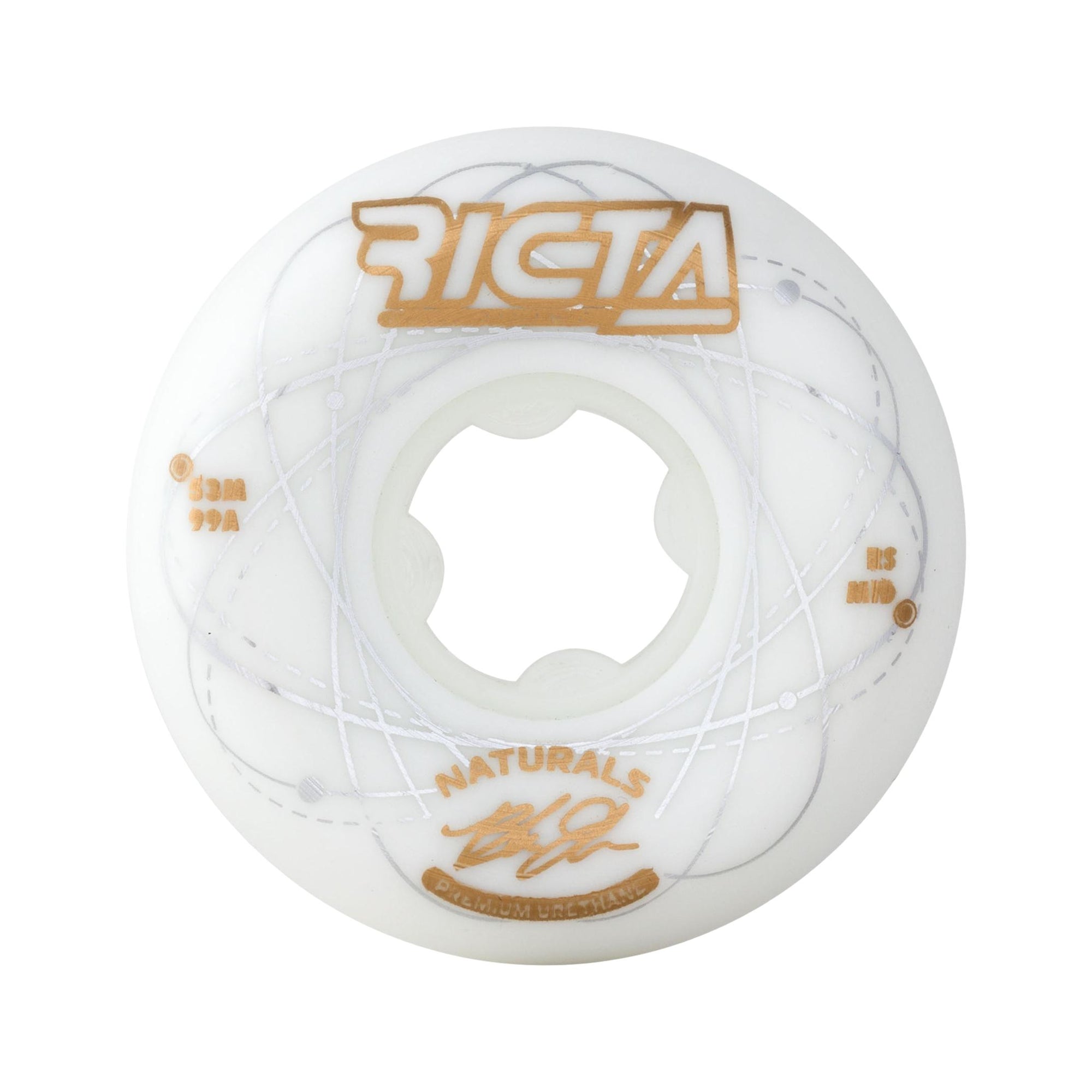Ricta Johnson Orbital Naturals 53mm 99a White/Gold Wheels - Venue Skateboards
