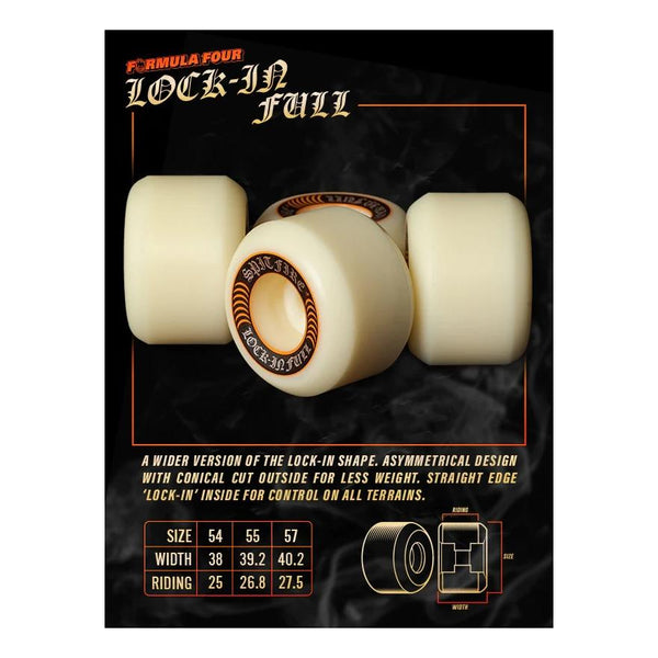 Spitfire Formula Four 99a Lock In Full 57mm Skateboard Wheels