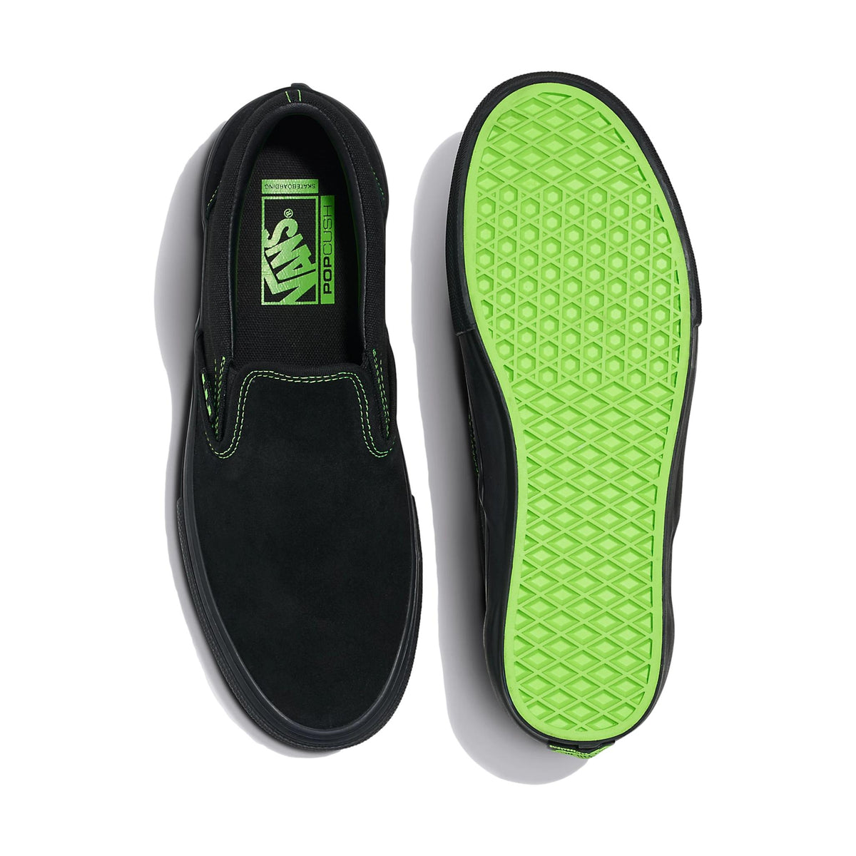 Vans Skate Slip-On Black/Green - Venue Skateboards