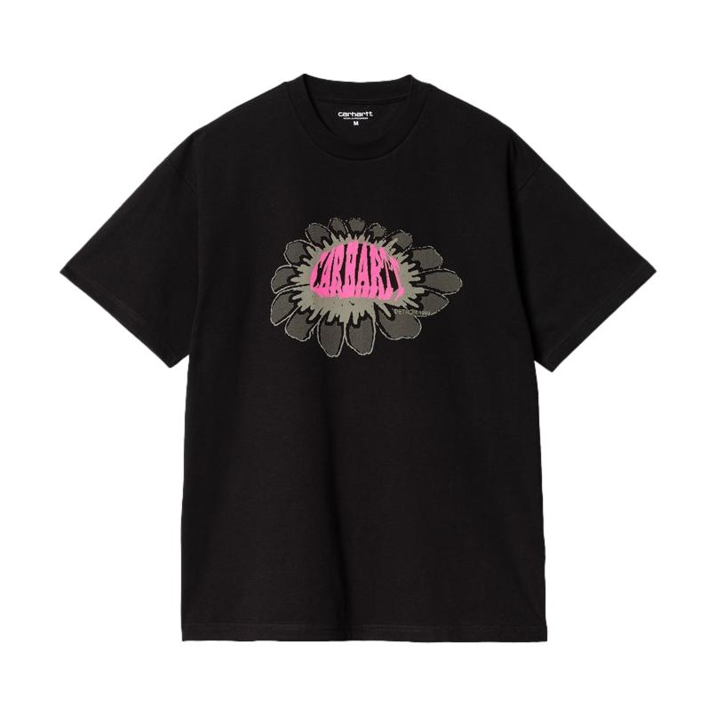 Carhartt WIP Pixel Flower T-Shirt Black - Venue Skateboards