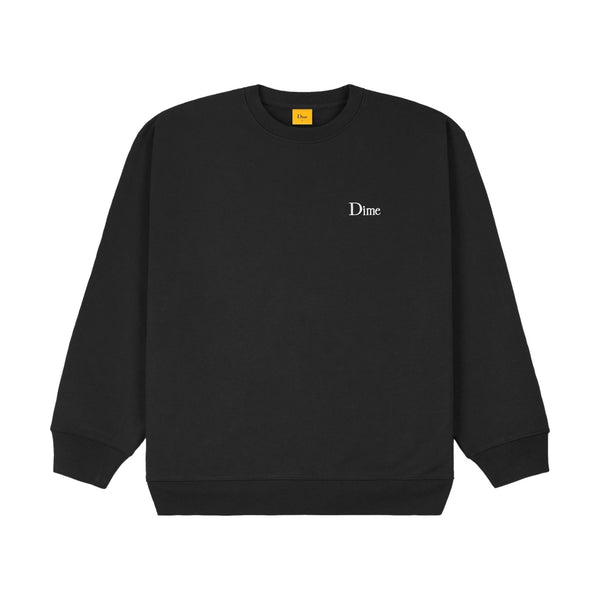 Dime Small Logo Crew Neck Black - Venue Skateboards