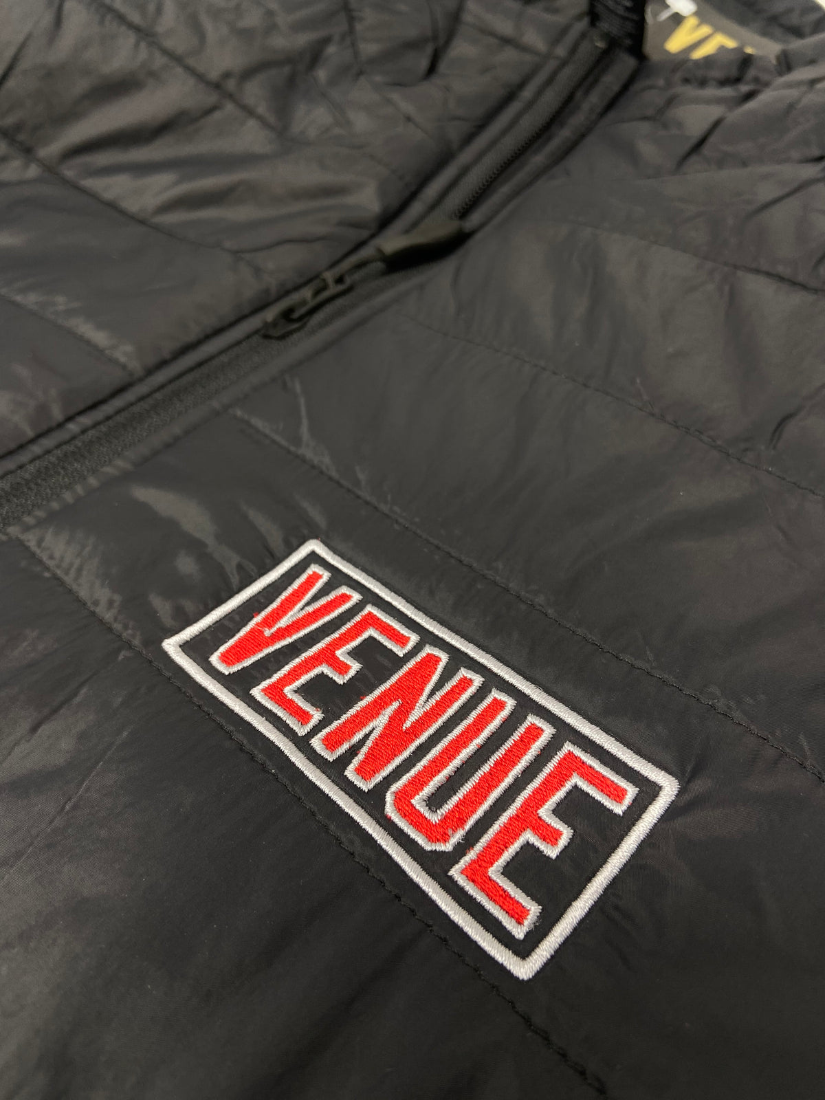 Venue Embroidered Puffy Jacket Black