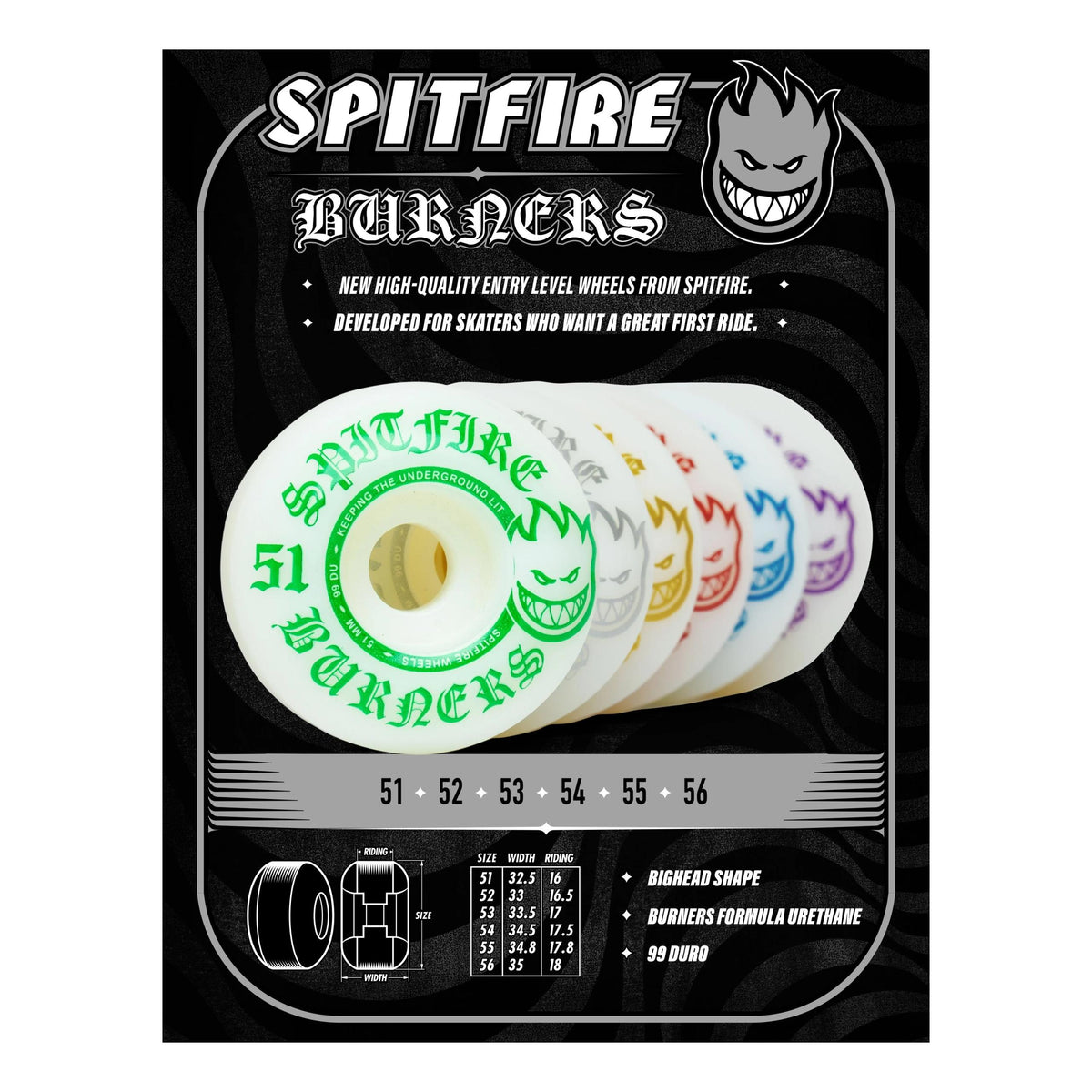 SF Burner 99Du 54mm Wheels - Venue Skateboards