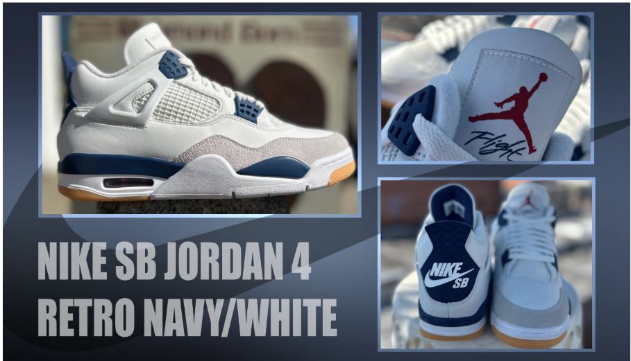 Nike SB Air Jordan 4 Retro Navy/White