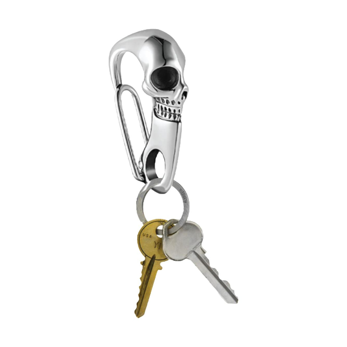 Deathwish Skull Carabiner Keychain
