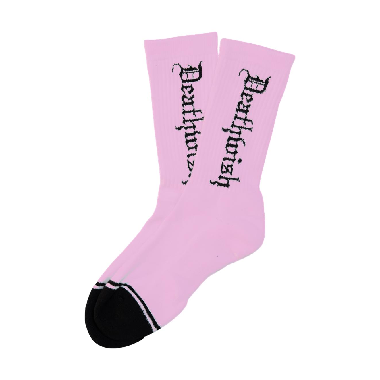 Deathwish Death Sock Socks Pink/Black - Venue Skateboards