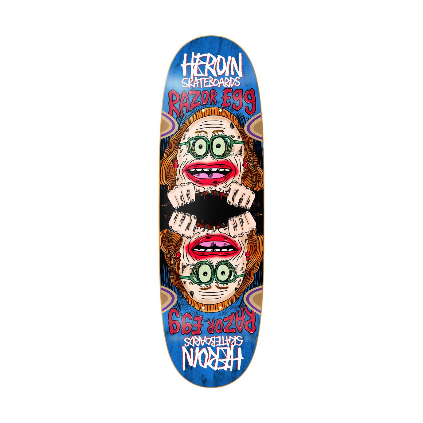 Heroin Auntie Razor 9.75" Egg Deck - Venue Skateboards