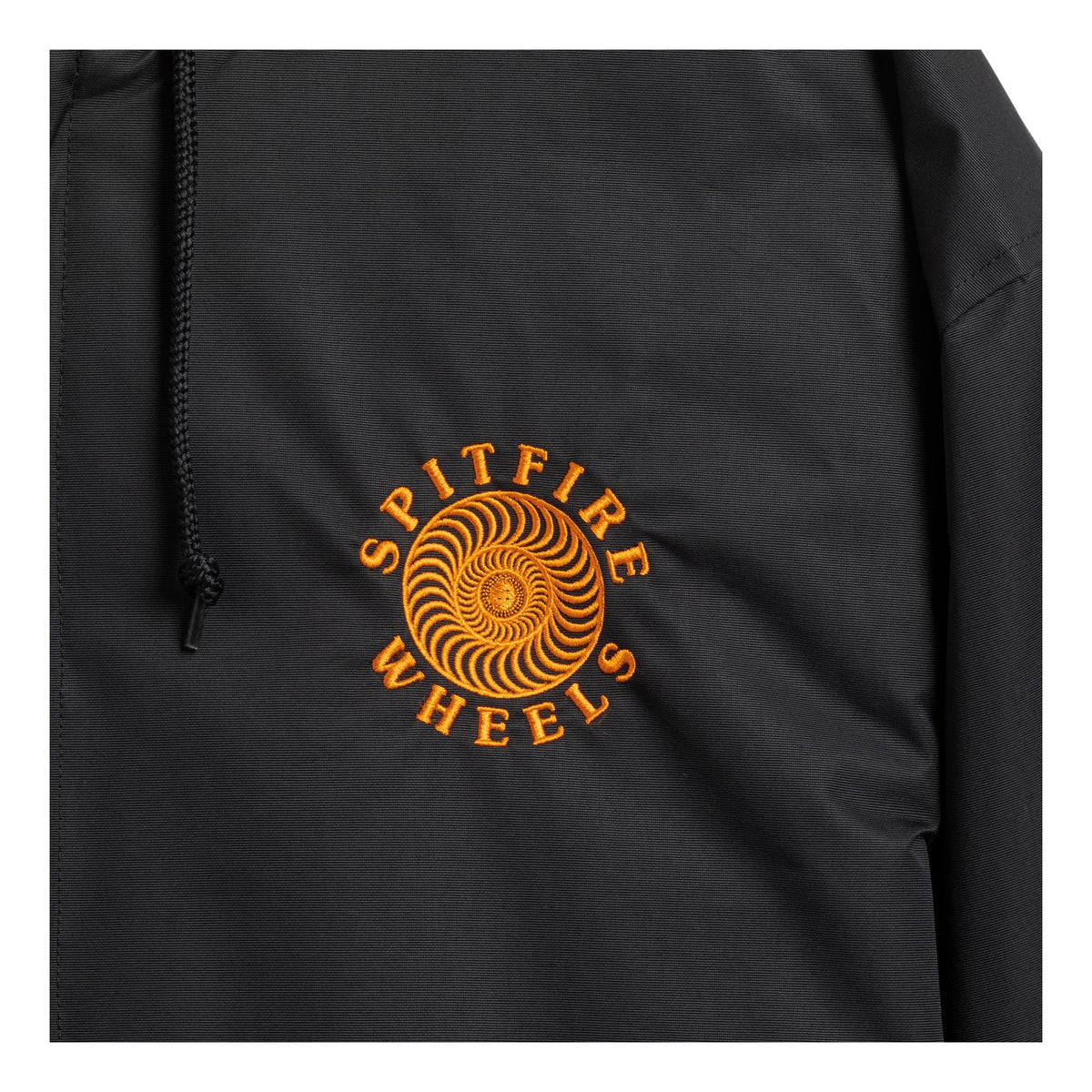 Spitfire OG Classic Embroidered Nylon Jacket Black/Orange - Venue Skateboards