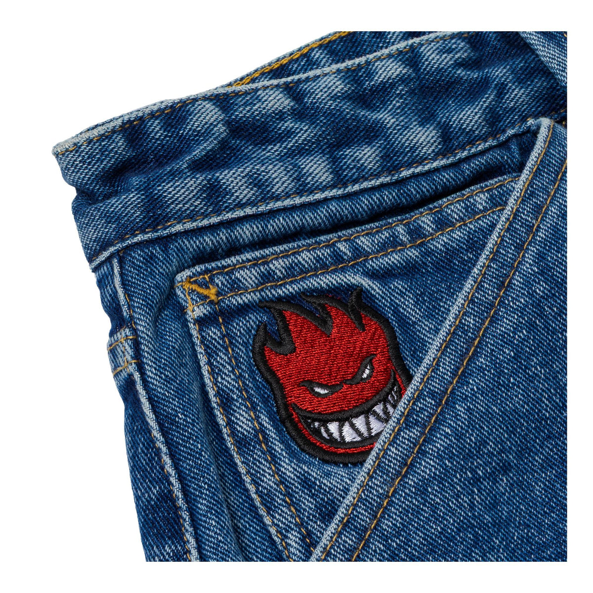 Spitfire Bighead Fill Denim Shorts Medium Stone Wash - Venue Skateboards
