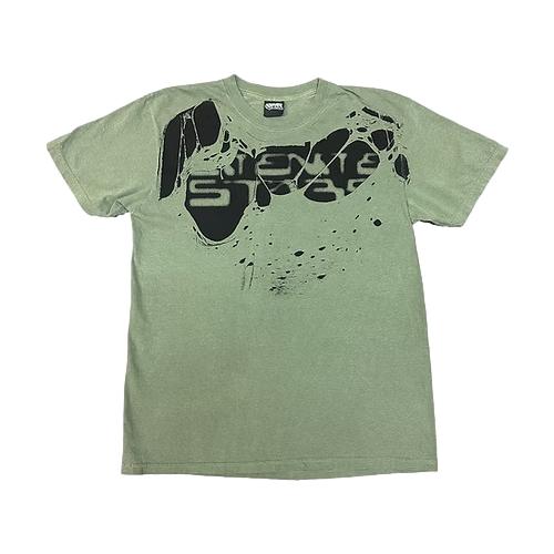 Late Nite Stars Ripped Grafik T-Shirt Green - Venue Skateboards