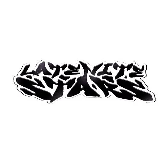 Late Nite Stars Black/White Board Sticker - Venue Skateboards