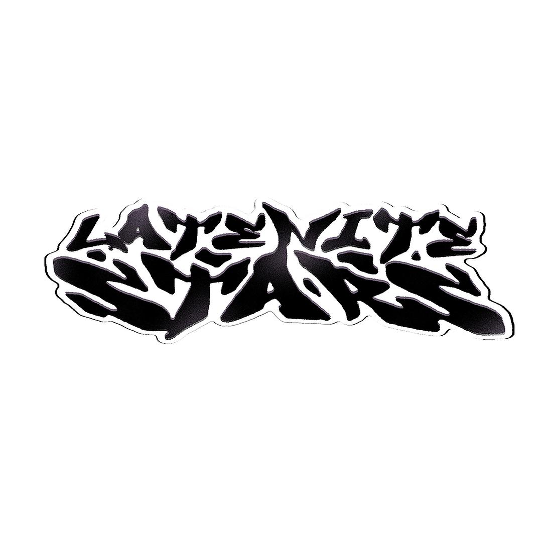 Late Night Stars Board Sticker Black/White - Venue Skateboards
