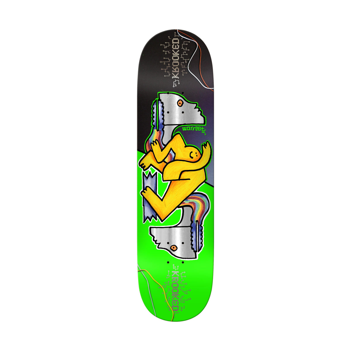 Krooked Worrest Neon Robot TT 8.3" Slick Deck - Venue Skateboards