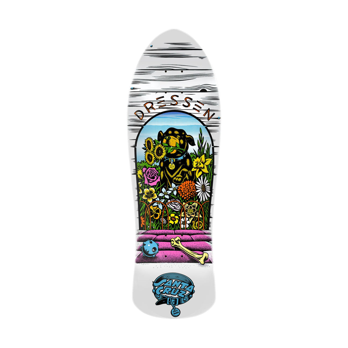 Santa Cruz Dressen Pup 9.5&quot; Reissue Deck - Venue Skateboards