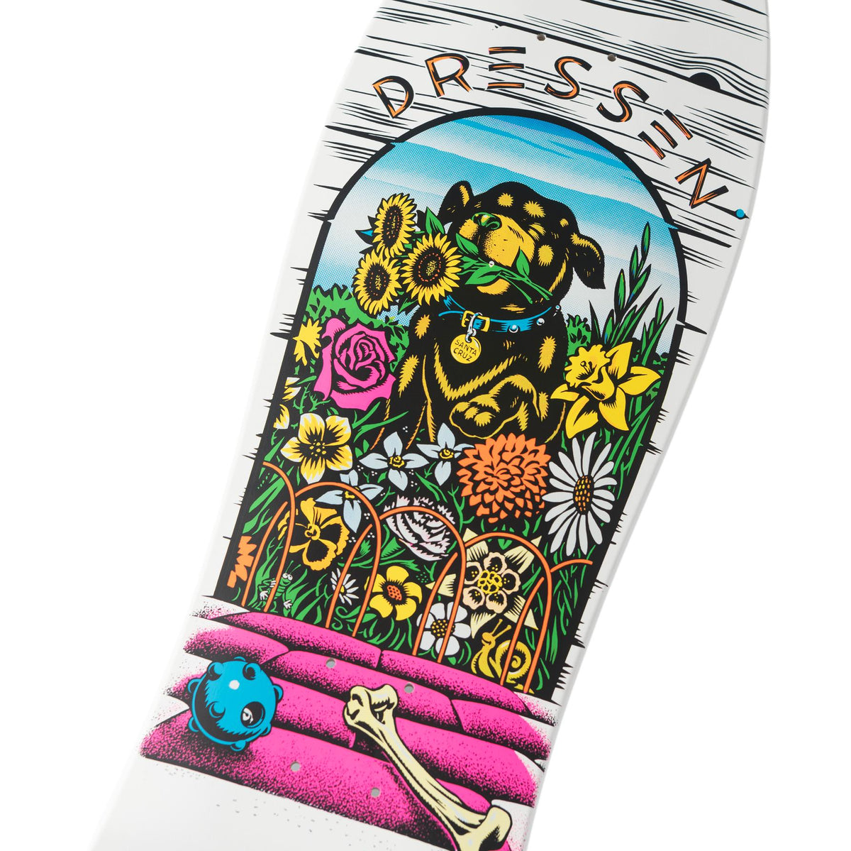 Santa Cruz Dressen Pup 9.5&quot; Reissue Deck - Venue Skateboards