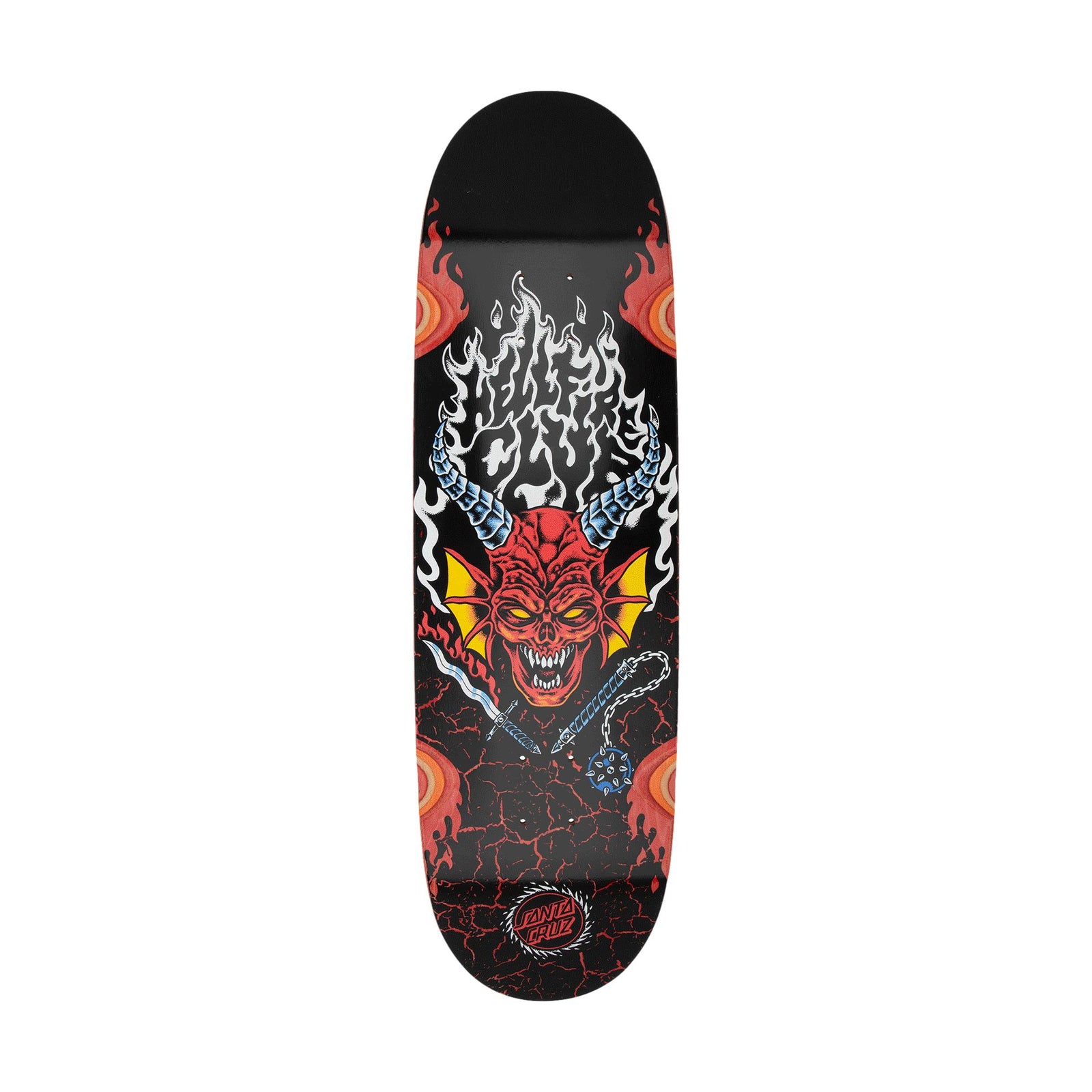 Santa Cruz X Stranger Things Hellfire Club  Flames 9" Deck - Venue Skateboards