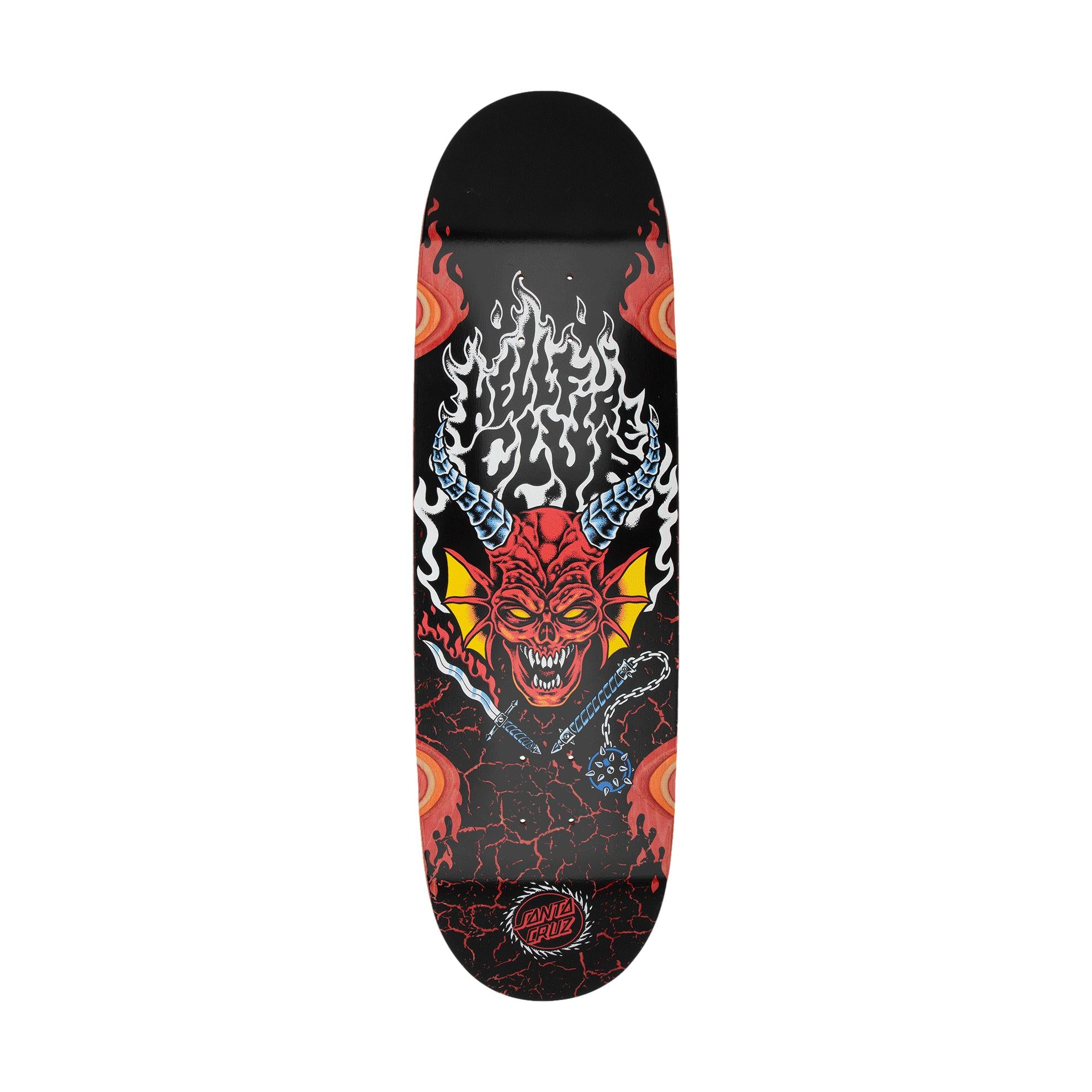 Santa Cruz X Stranger Things Hellfire Club  Flames 9" Deck - Venue Skateboards