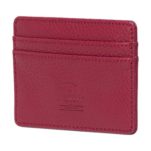 Herschel Charlie Cardholder Vegan Leather Cherry Red - Venue Skateoards