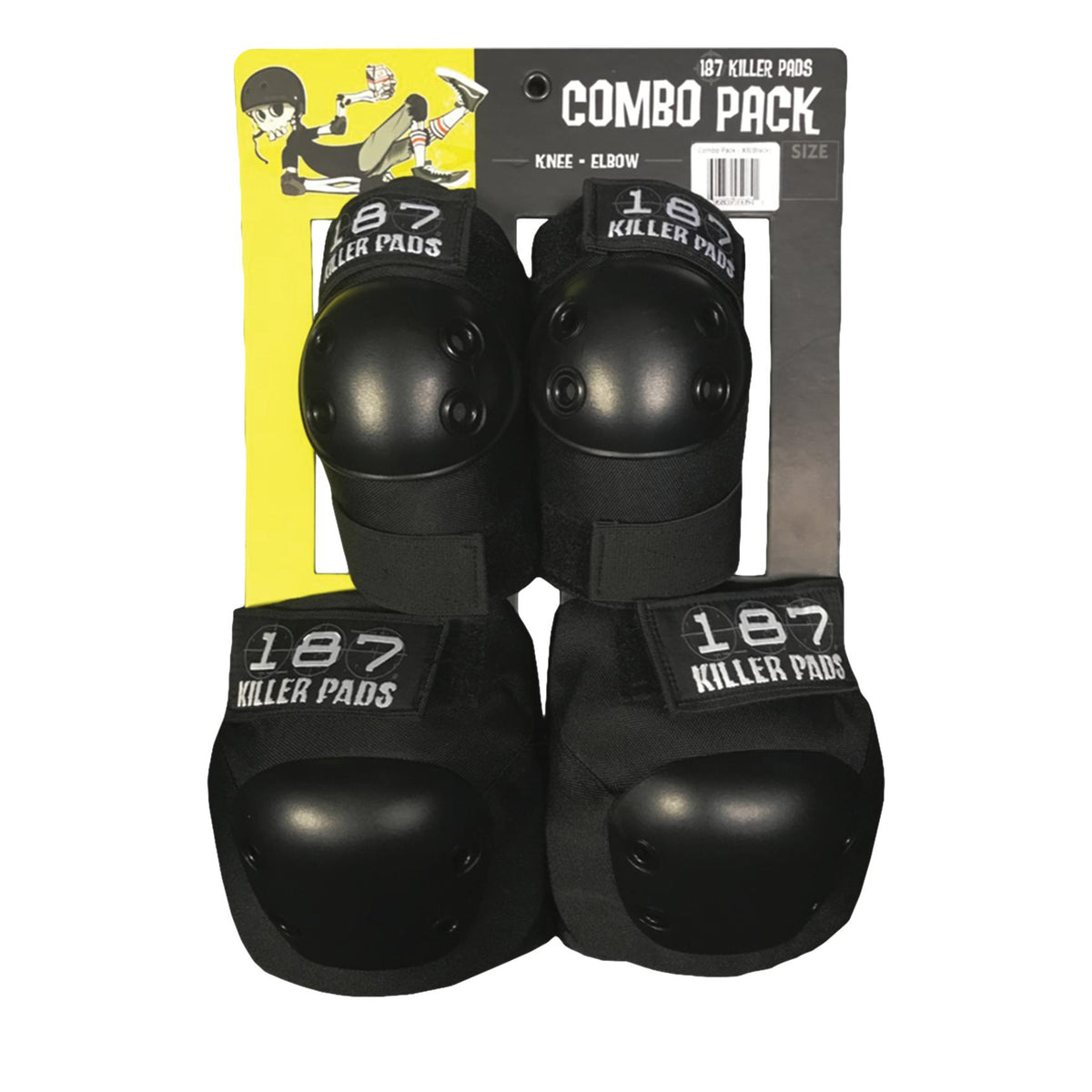 187 Knee & Elbow Combo Pack Black - Venue Skateboards