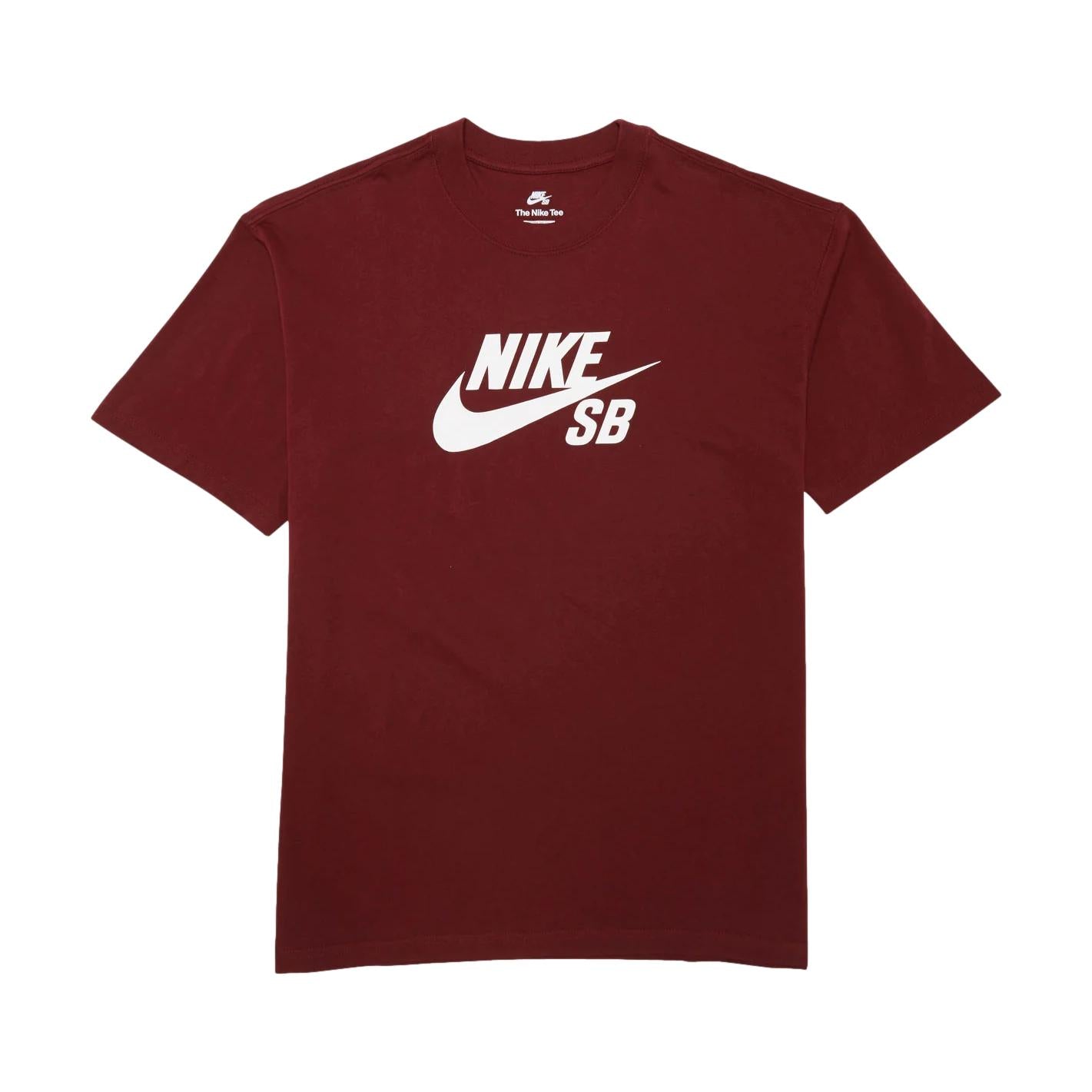 Nike SB Logo T-Shirt Burgundy Crush/White