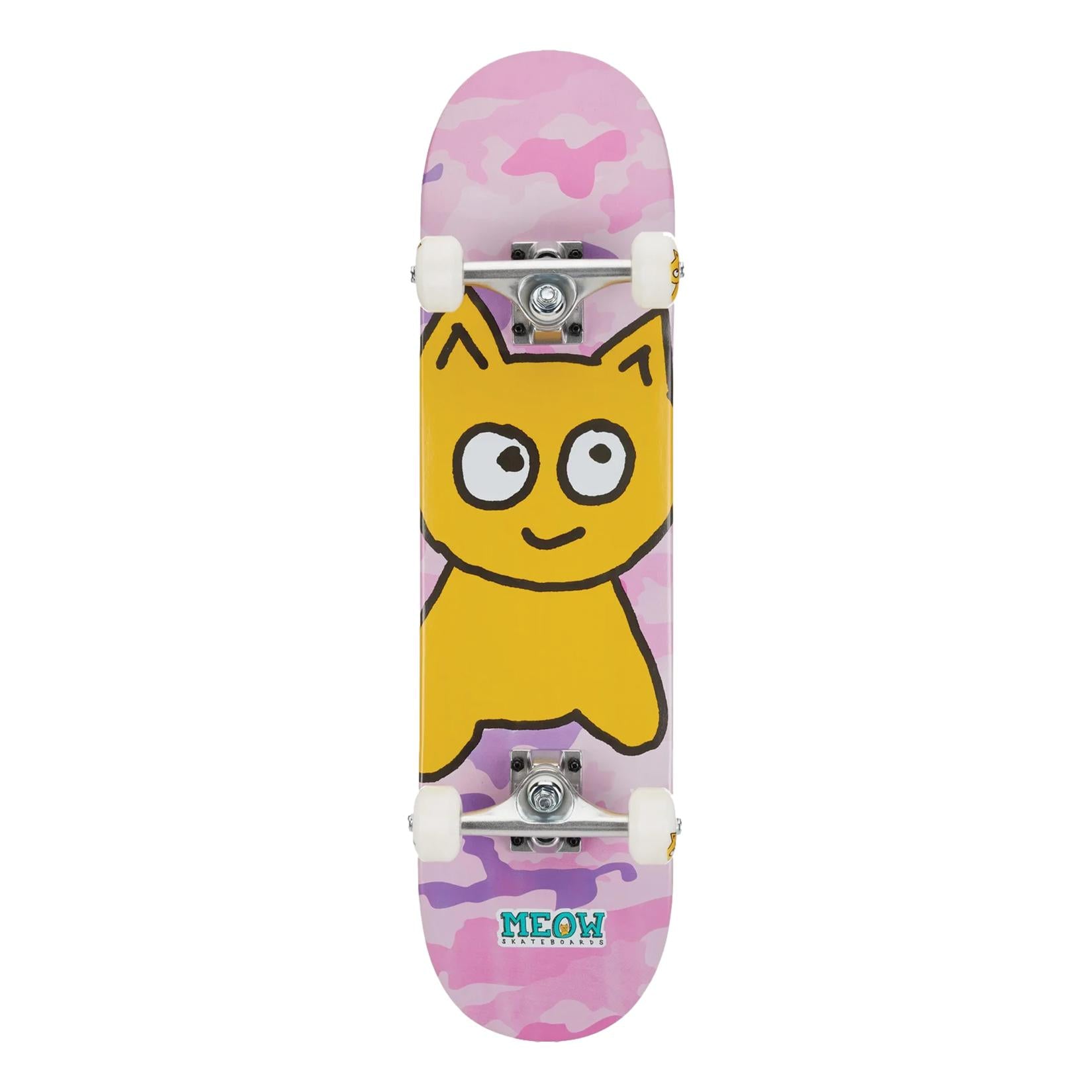 Meow Big Cat Soft Top 7.25" Complete Pink Camo - Venue Skateboards