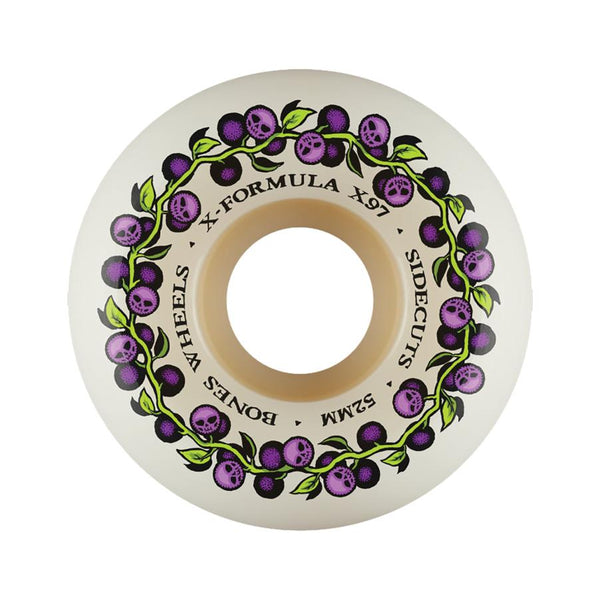 Bones XF X97 V5 Sidecut 52mm 97A Skull Berries Natural Wheels - Venue ...