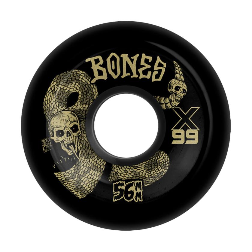 Bones Death Venom 56mm V6 Sidecut 99A X-Formula Wheels Black - Venue Skateboards