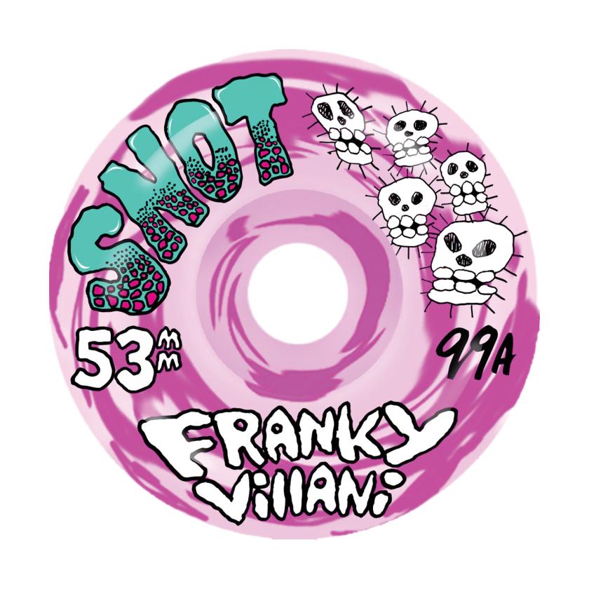 Snot Villani Skulls 53mm 99a Pink Swirl Wheels - Venue Skateboards