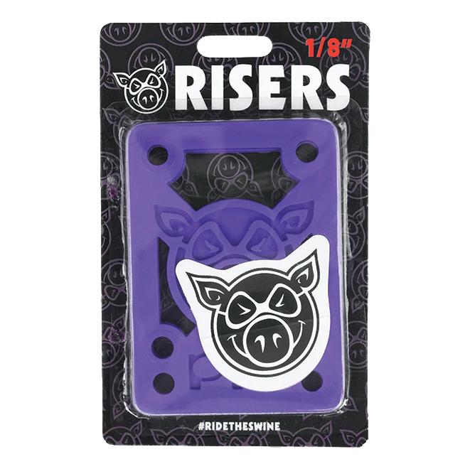 Pig Piles 1/8" Hard Risers Purple - Venue skateboards