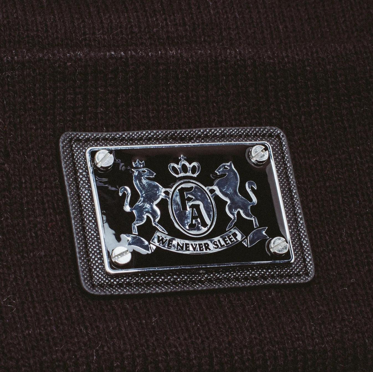 Fucking Awesome Metal Crest Patch Beanie Black - Venue Skateboards