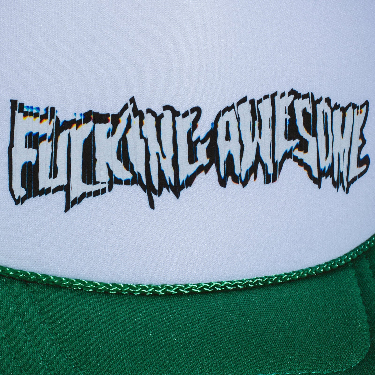 Fucking Awesome Scanner Warp Stamp Trucker Hat Kelly Green - Venue Skateboards