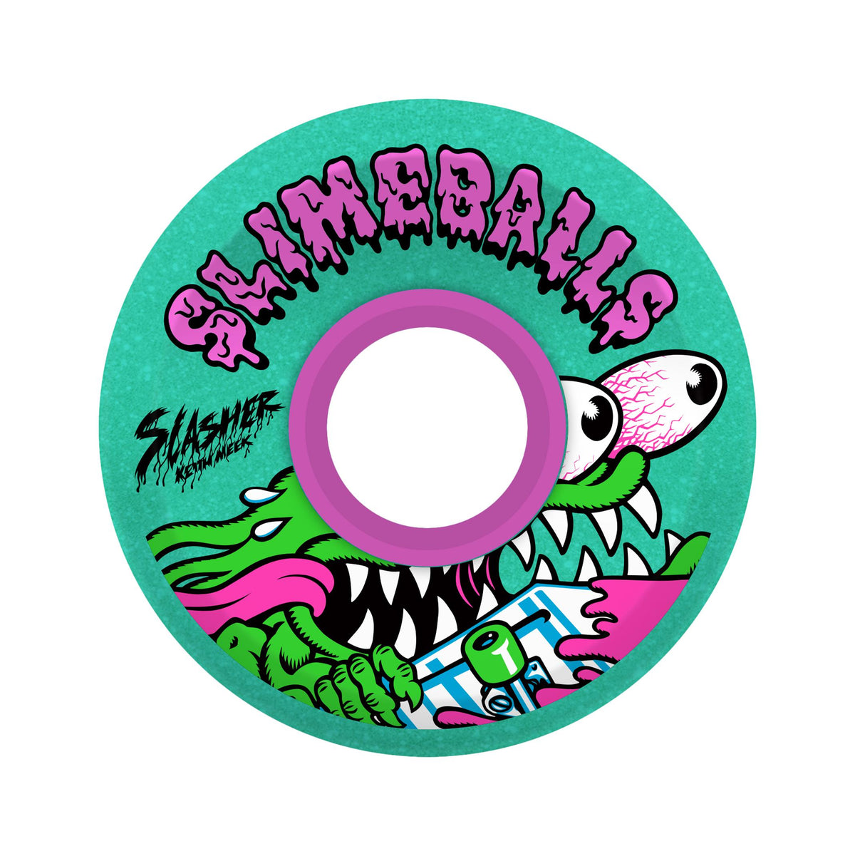 Slime Balls 60mm Meek Slasher OG Green Glitter 78a Wheels - Venue Skateboards