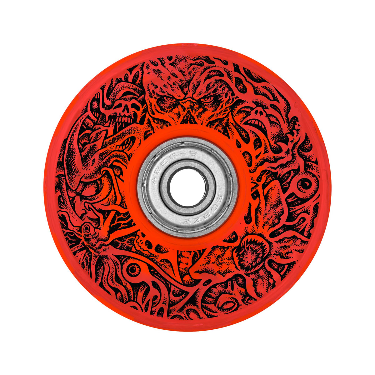 Slime Balls X Stranger Things Hellfire Club 66mm 78a OG Slime Red Light Up Wheels - Venue  Skateboards