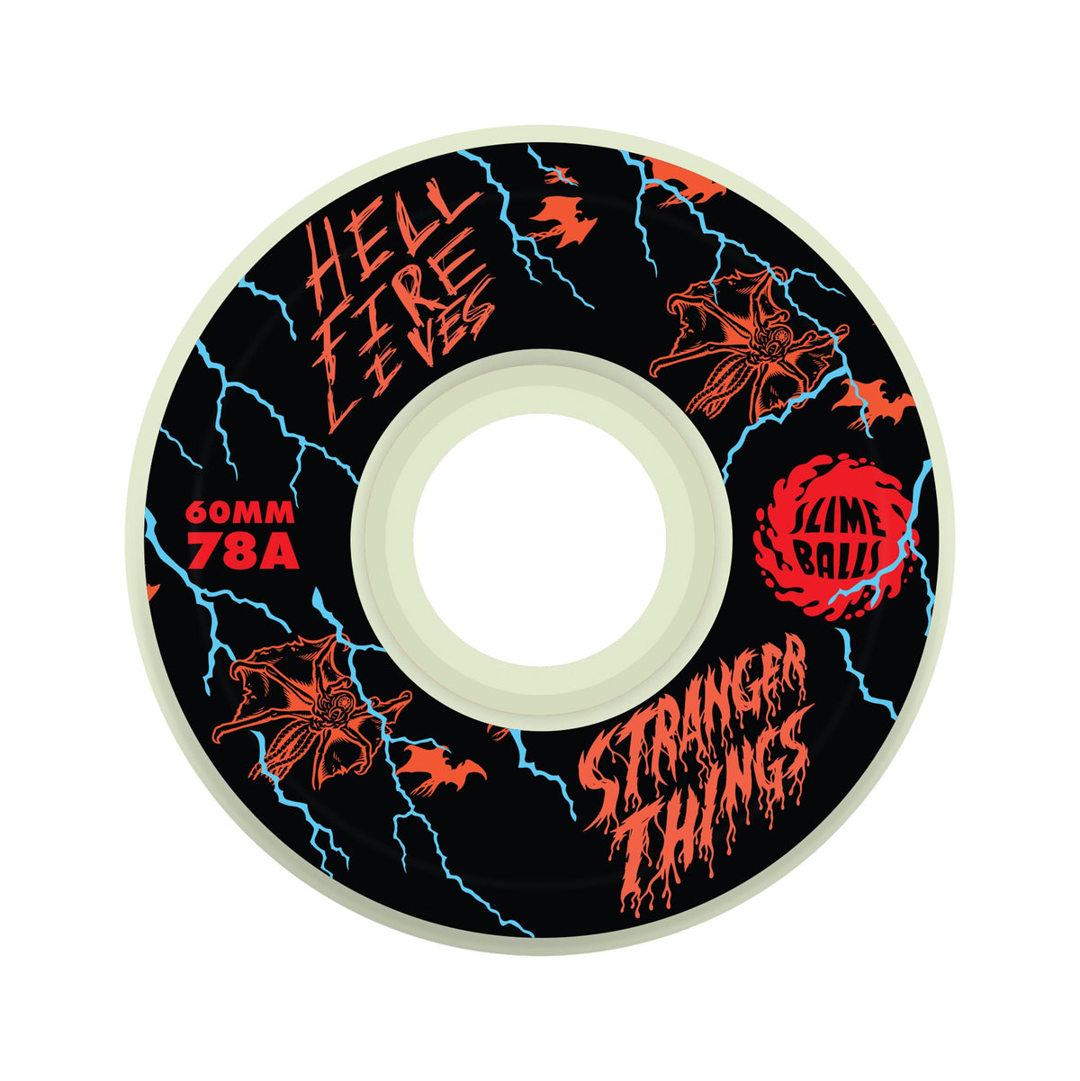 Slime Balls X Stranger Things Meek Slasher Eddie OG Slime GITD 60mm 78a Wheels - Venue Skateboards