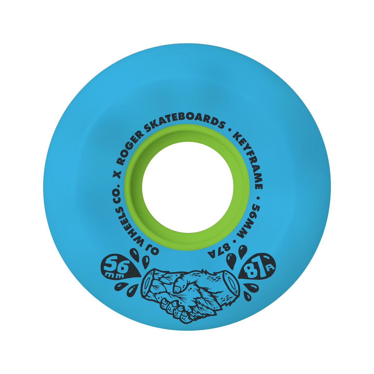 OJ Rojers Keyframe Blue 56mm 87a Wheels - Venue Skateboards