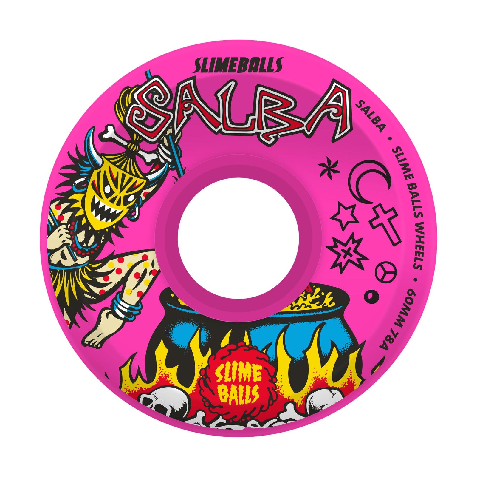 Slime Balls Salba Witch Doctor Reissue OG Slime Pink Wheels 60mm 78a - Venue Skateboards