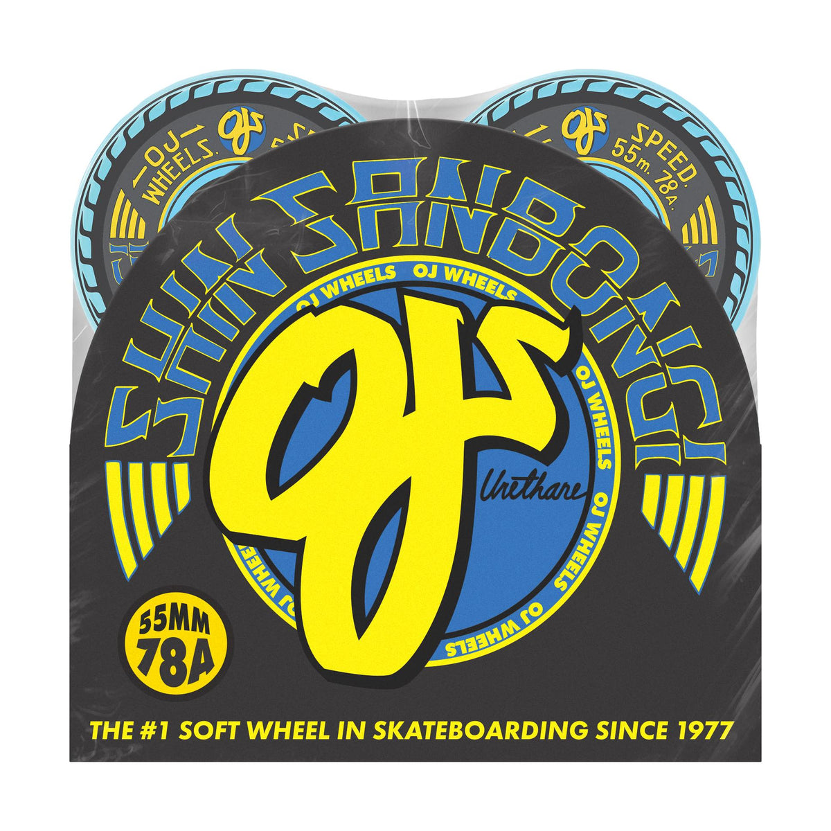 OJ Shin Sanbongi Mini Super Juice Blue 55mm 78a - venue skateboards