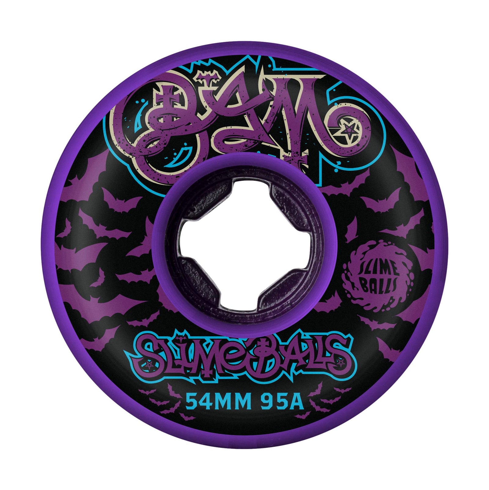 Slime Balls Bam Margera Guest Purple Hardline 54mm 95a Wheels - Venue Skateboards