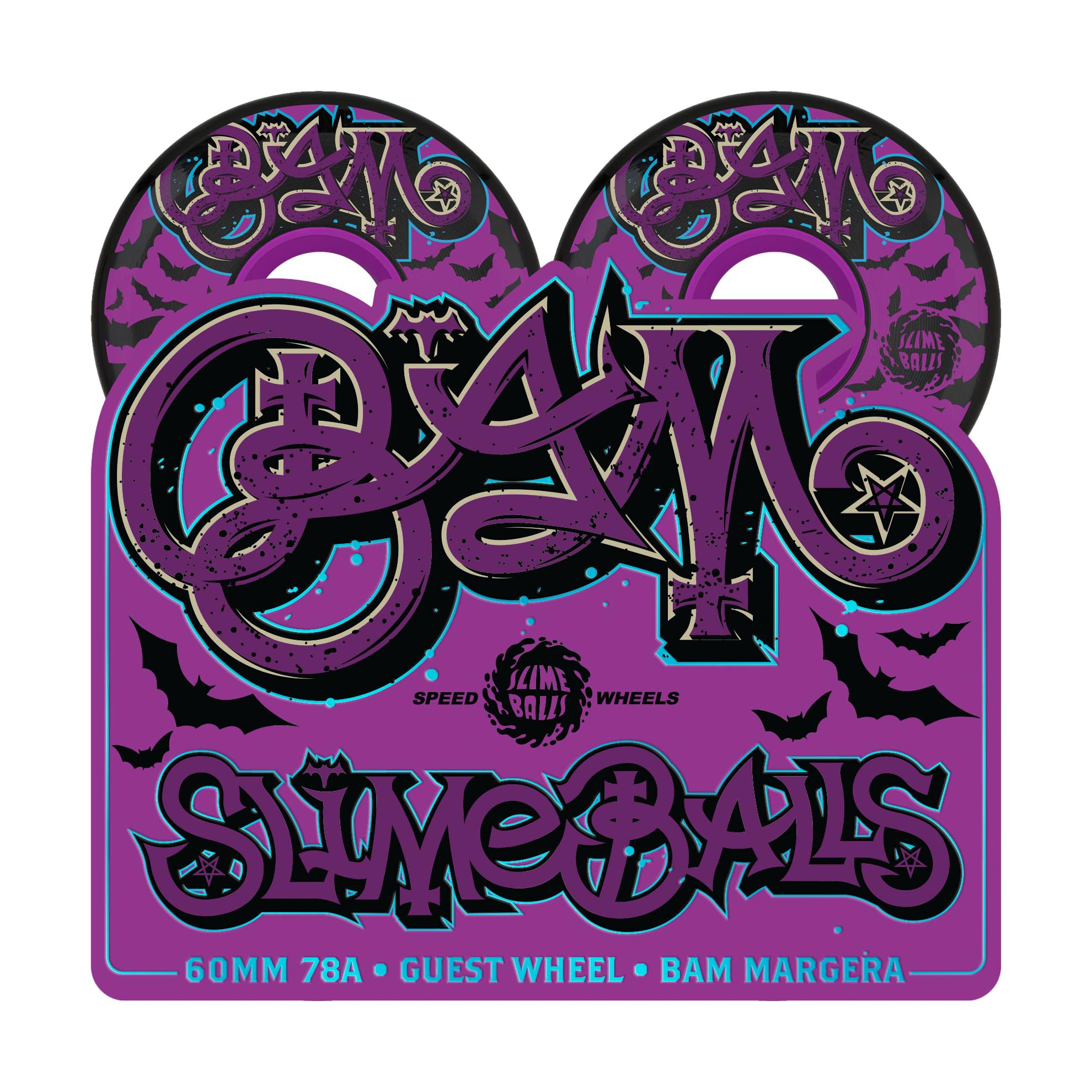 Slime Balls Bam Margera Guest OG Slime Black 60mm 78a Wheels