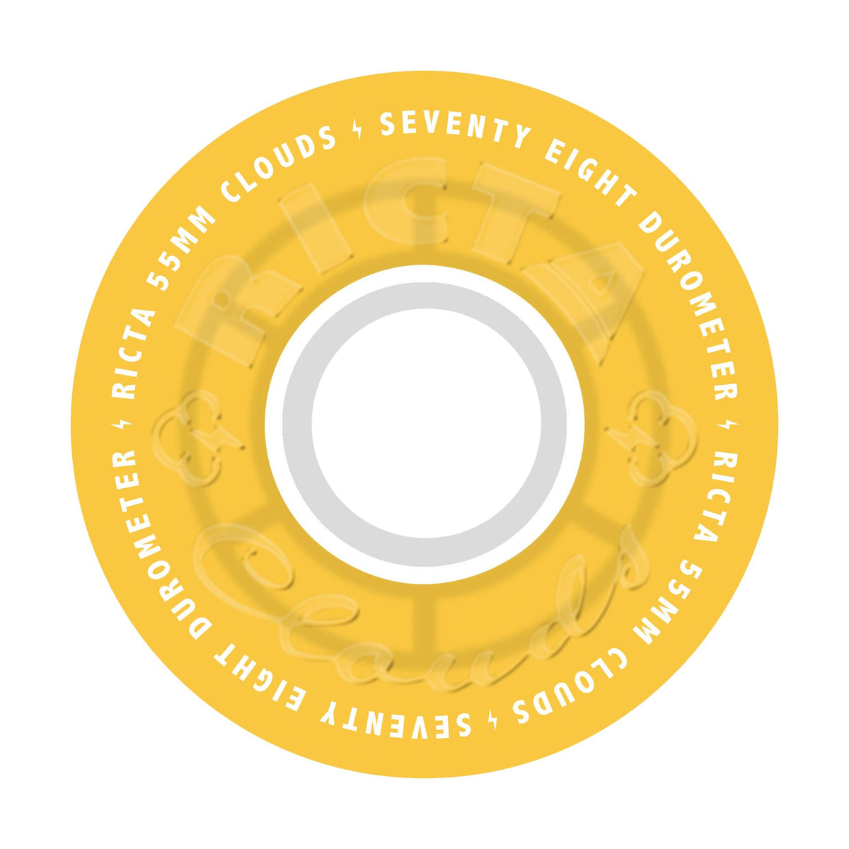 Ricta Clouds Transparent Citrus White 55mm 78a Wheels - Venue Skateboards