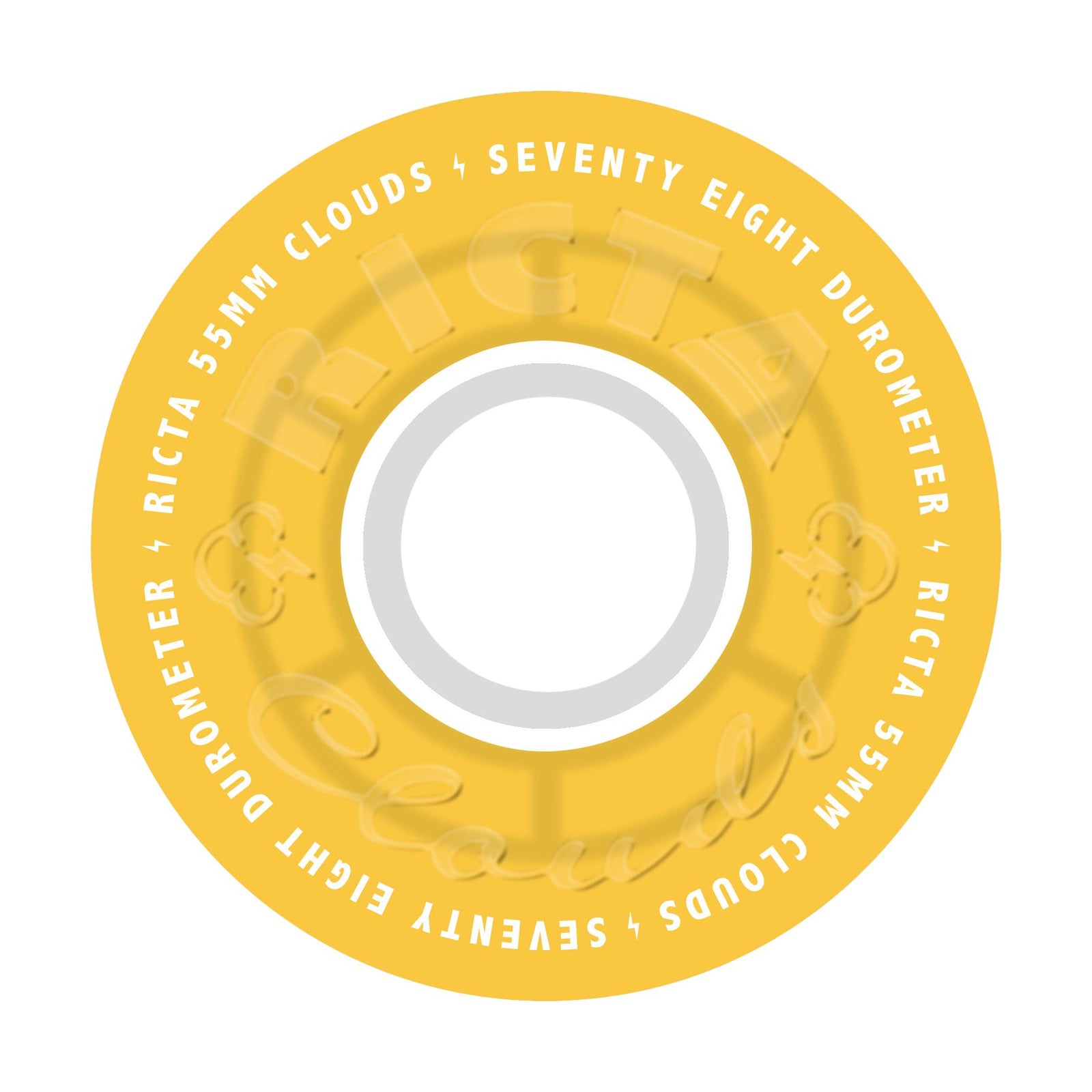 Ricta Clouds Transparent Citrus White 55mm 78a Wheels - Venue Skateboards