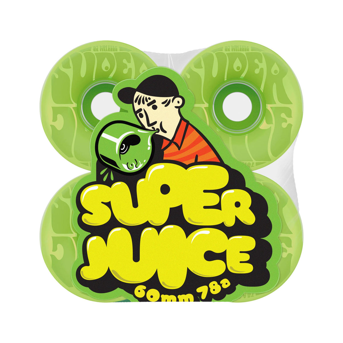 OJ Bubble Gum Super Juice 60mm 78a Transparent Green Wheels