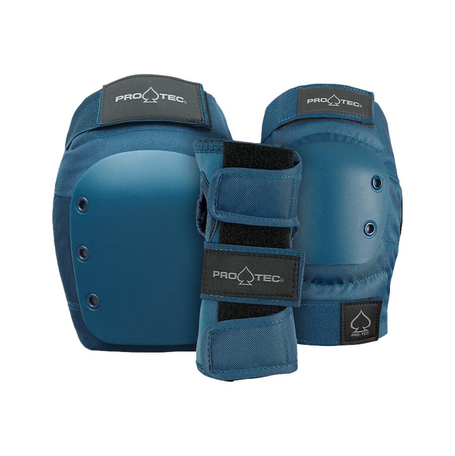 Protec Junior 3 Pack Pad Set - Blue - Venue Skateboards
