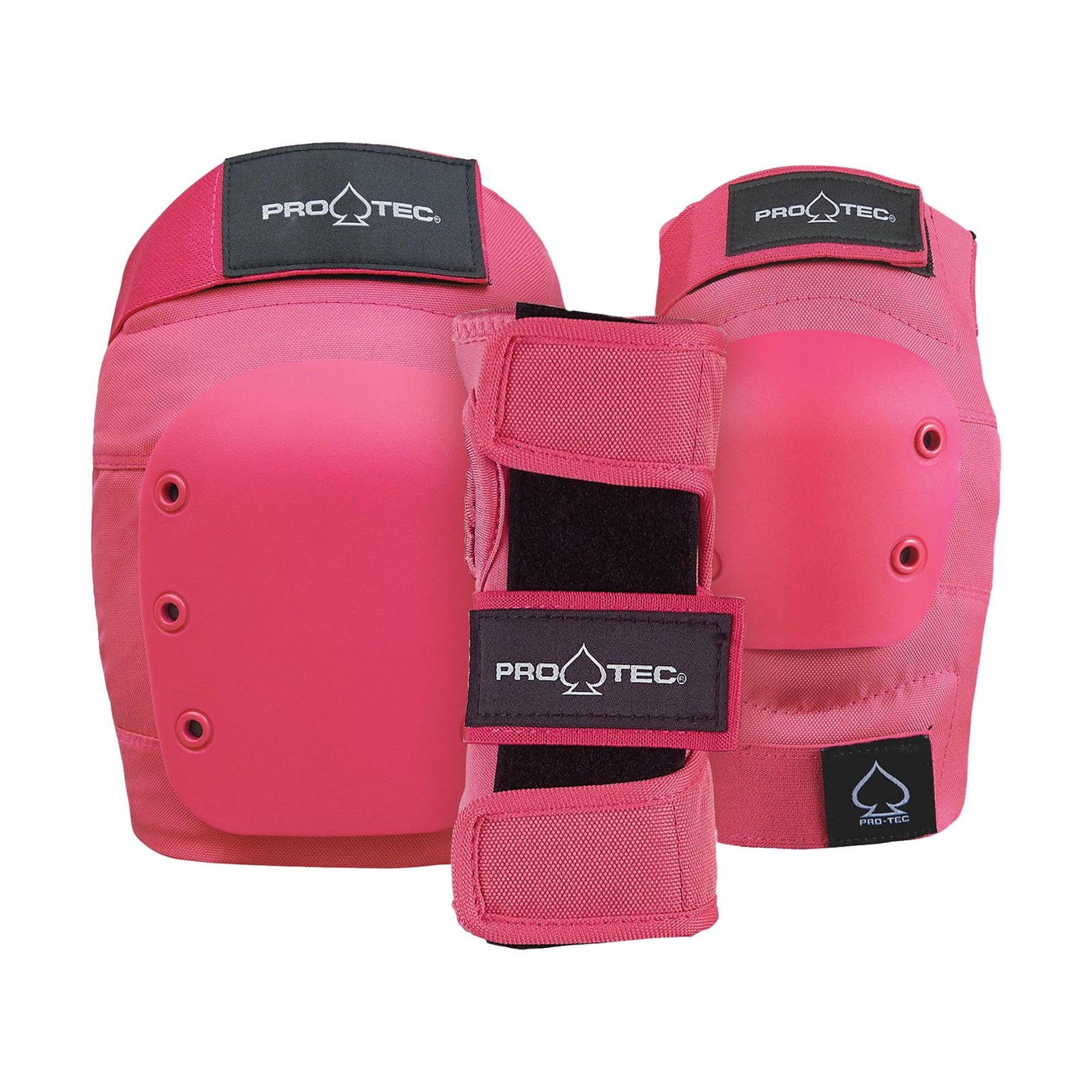 Protec Junior 3 Pack Open Back Pad Set - Pink - Venue Skateboards
