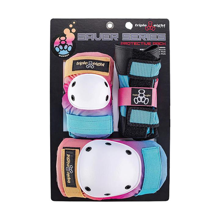 Triple 8 Saver 3 Pack Pad Set Sunset - Venue Skateboards