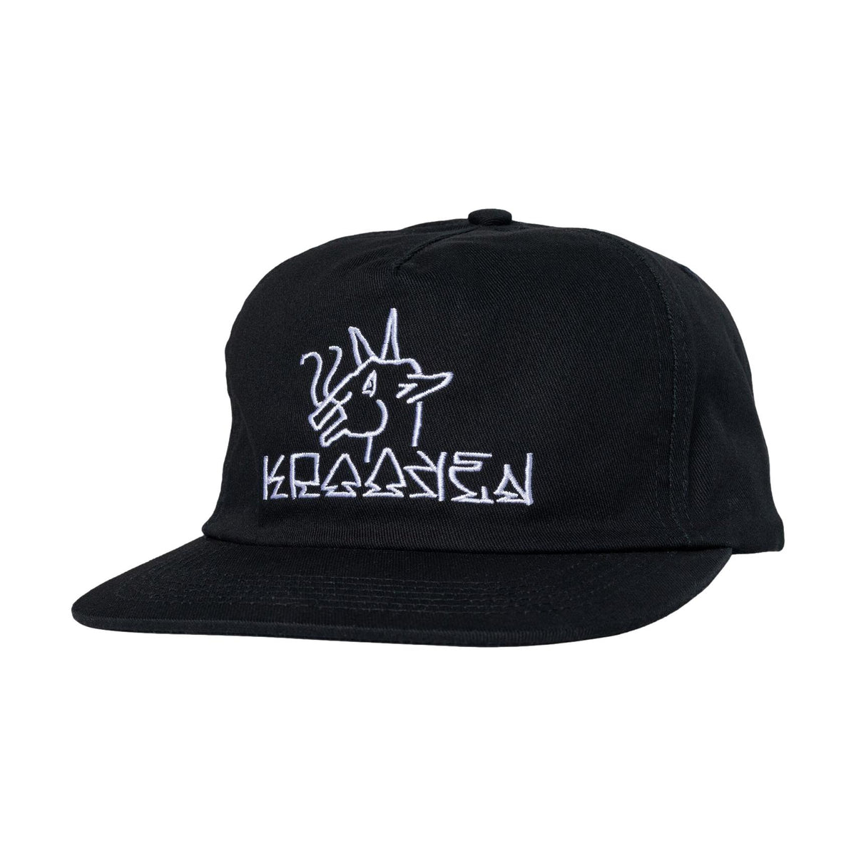 Krooked Tearagon Snapback Hat Black/White - Venue Skateboards